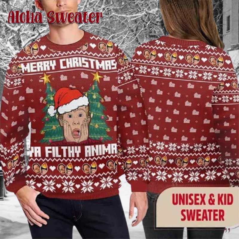 Knock Knockin On Kevin’s Door Home Alone Ugly Christmas Sweater - Holiday Gift product image 3