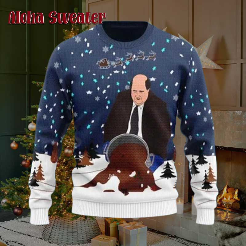 Dwight The Elf The Office Ugly Christmas Sweater - Holiday Gift product image 5