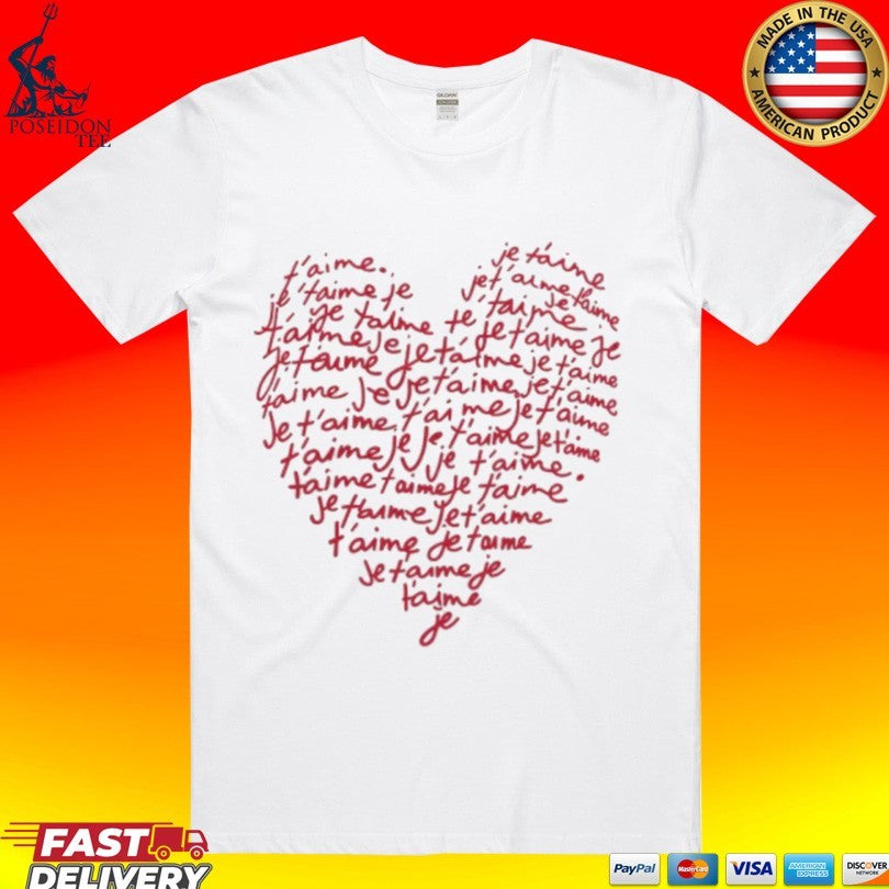 Kirsten Mcduffie Je T'aime Heart - Adult & Kids T-Shirts, Sweatshirts & Hoodies apparel design preview 1