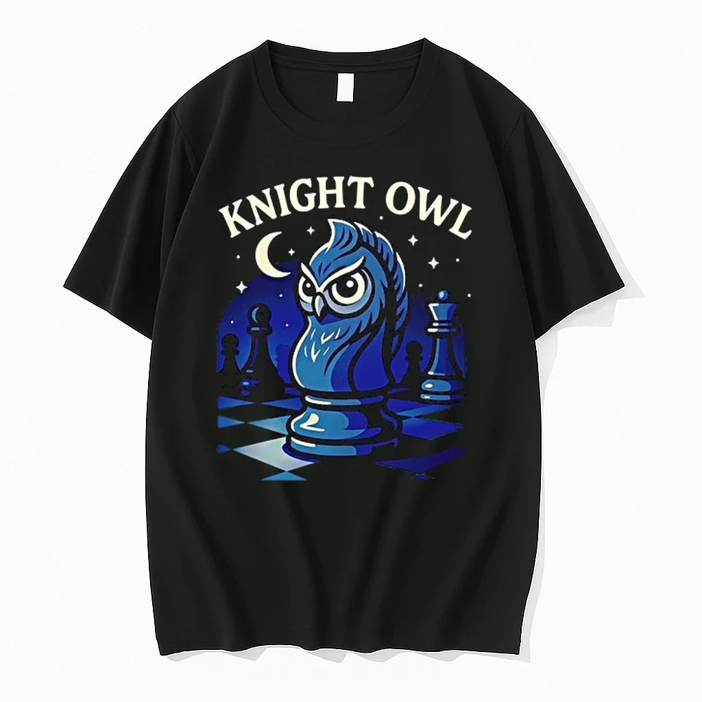 Knight Owl Chess Graphic 0 Sweater - Adult & Kids T-Shirts, Sweatshirts & Hoodies apparel design preview 1