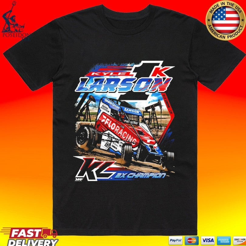 Kyle Larson Chili Bowl Pole Dash - Adult & Kids T-Shirts, Sweatshirts & Hoodies apparel design preview 1