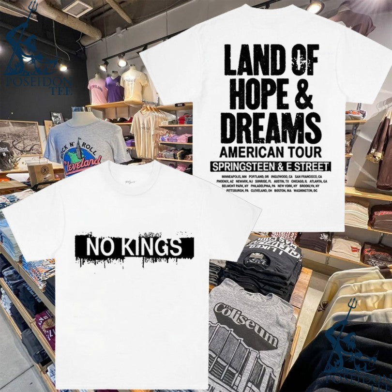 Land Of Hope Dreams American Tour Springsteen E - Adult & Kids T-Shirts, Sweatshirts & Hoodies apparel design preview 1