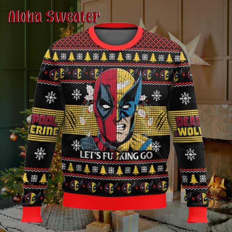 Merry Chimichanga Deadpool Ugly Christmas Sweater - Holiday Gift product image 3