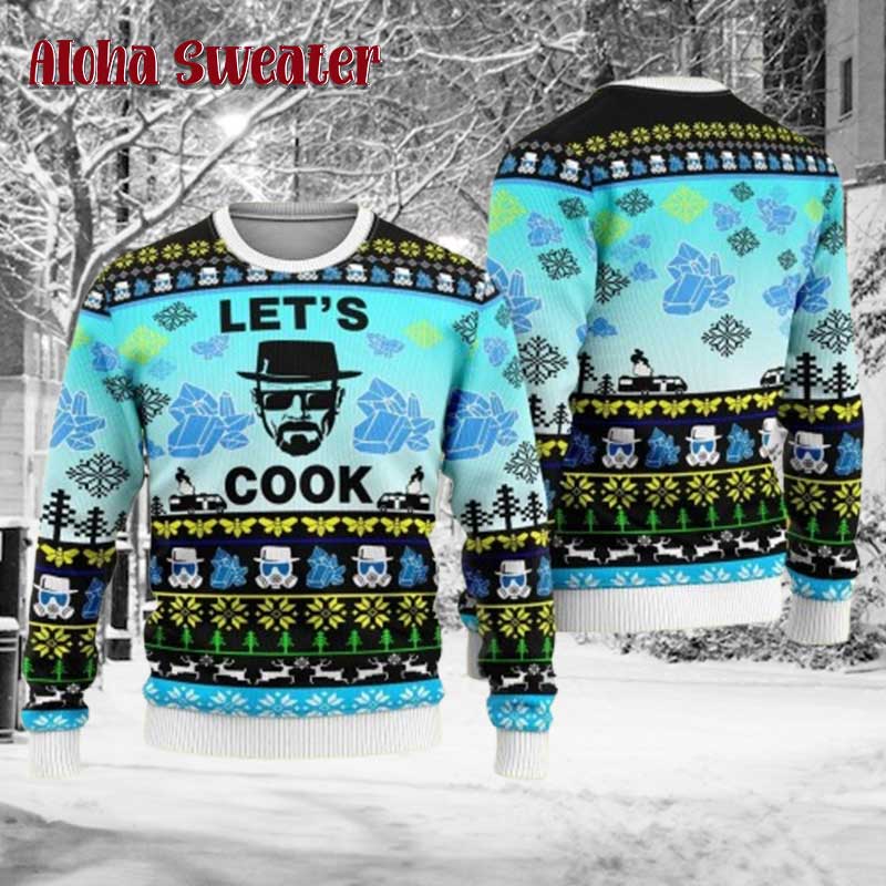 Heisenberg Breaking Bad Danger Line Ugly Christmas Sweater - Holiday Gift product image 2