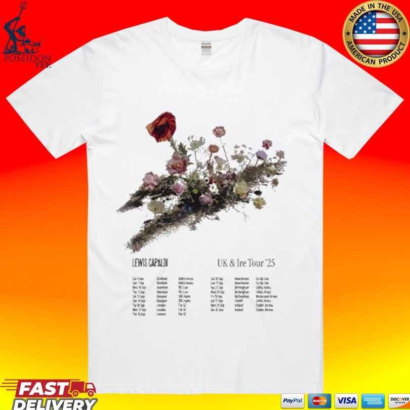 Lewis Capaldi Flowers Dateback - Adult & Kids T-Shirts, Sweatshirts & Hoodies apparel design preview 1