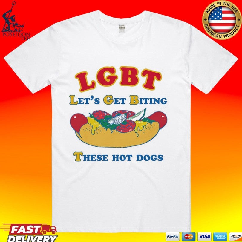 Lgbt Let's Get Biting These Hot Dogs - Adult & Kids T-Shirts, Sweatshirts & Hoodies apparel design preview 1