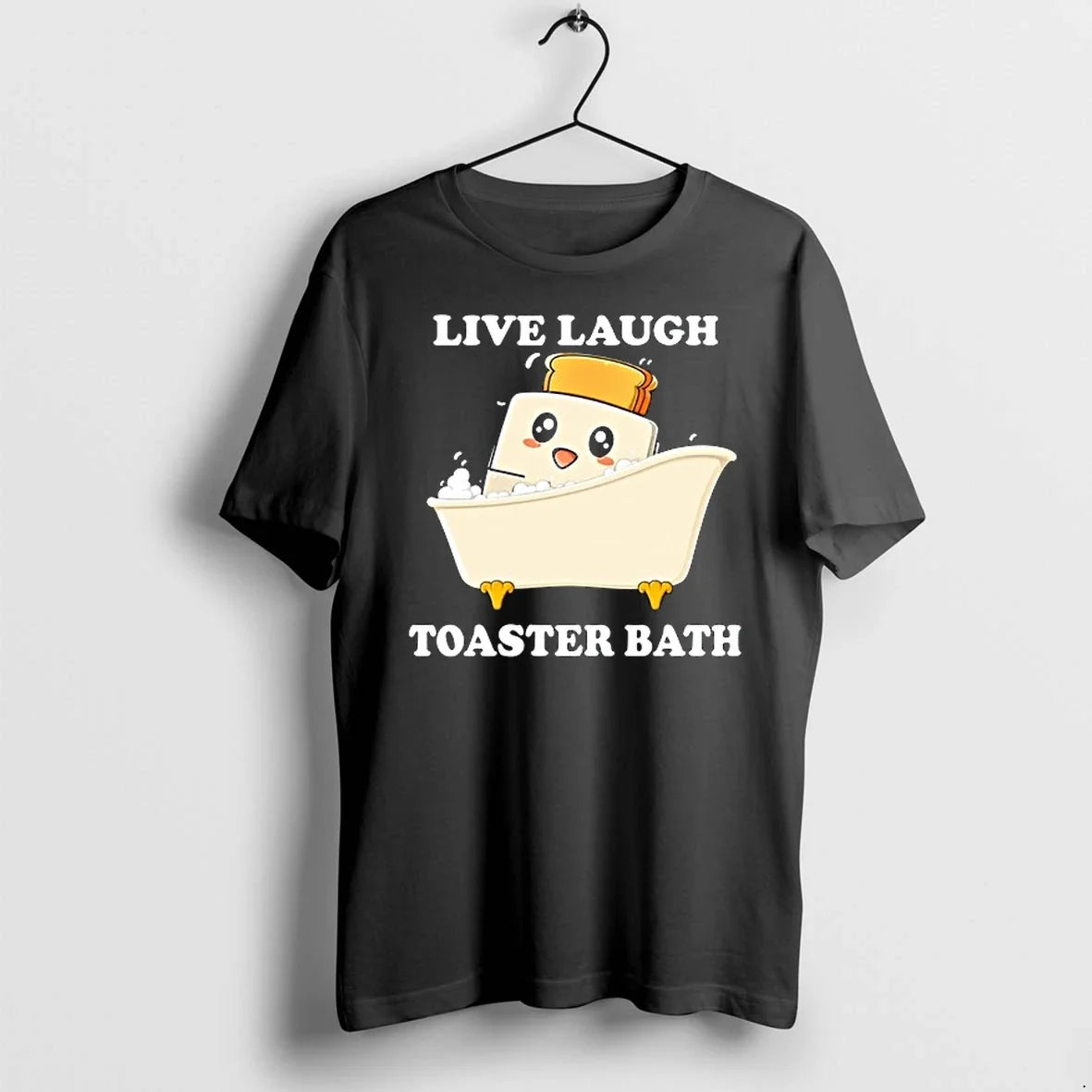 Live Laugh Toaster Bath Cartoon 0 Sweater - Adult & Kids T-Shirts, Sweatshirts & Hoodies apparel design preview 1