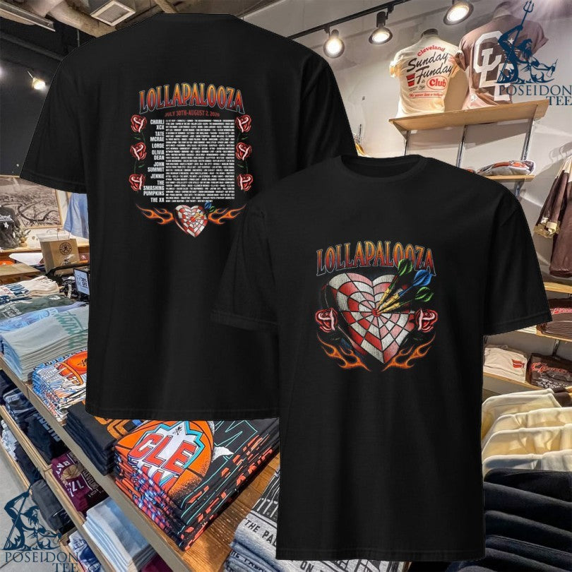 Lollapalooza Dartboard Lineup - Adult & Kids T-Shirts, Sweatshirts & Hoodies apparel design preview 1
