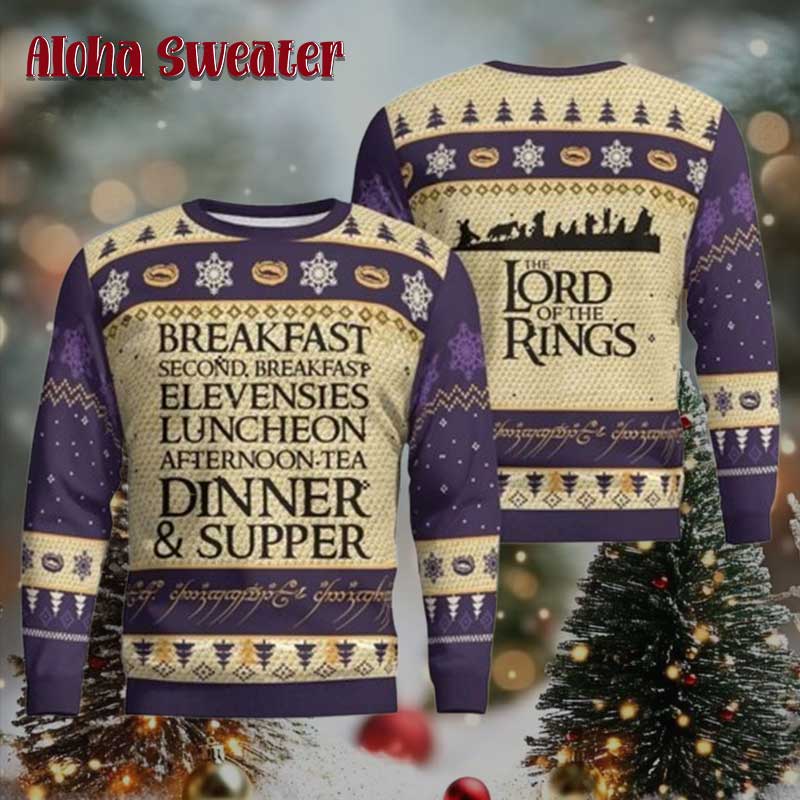 Lord Of The Rings Lotr Ring Of Fire Ugly Christmas Sweater - Holiday Gift product image 3