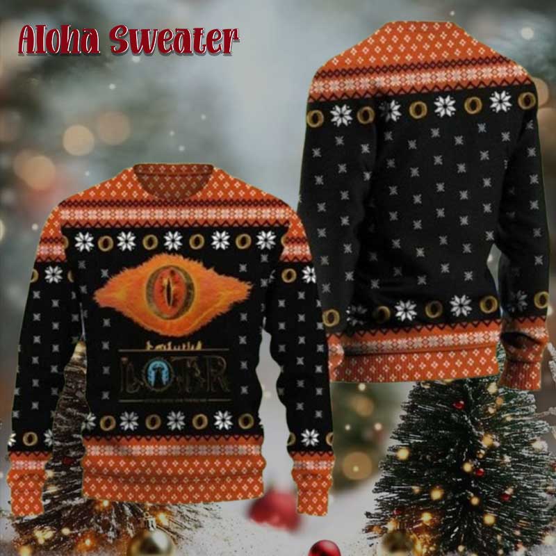 Lord Of The Rings Lotr Ring Of Fire Ugly Christmas Sweater - Holiday Gift product image