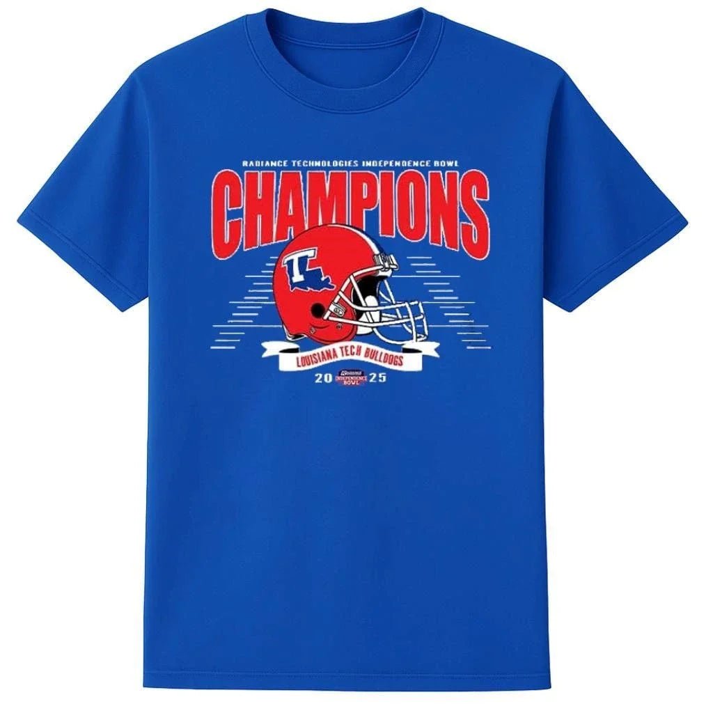 Louisiana Tech Bulldogs Football Claim Champions 2025 - Adult & Kids T-Shirts, Sweatshirts & Hoodies apparel design preview 1