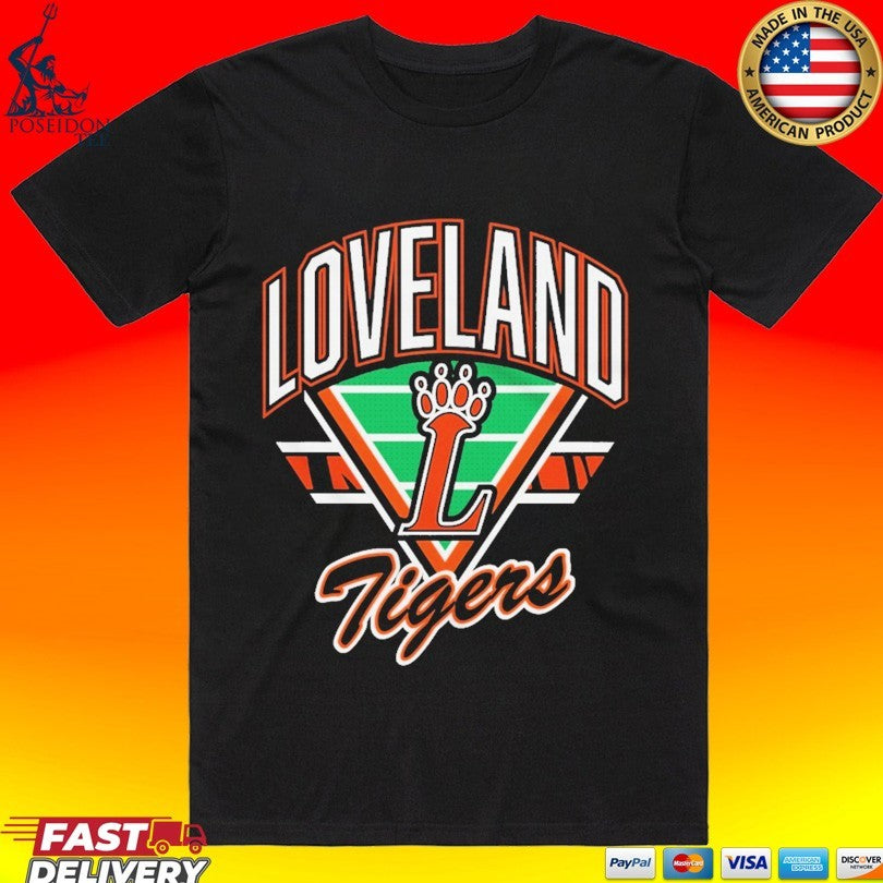 Loveland Tigers Retro Gridiron - Adult & Kids T-Shirts, Sweatshirts & Hoodies apparel design preview 1