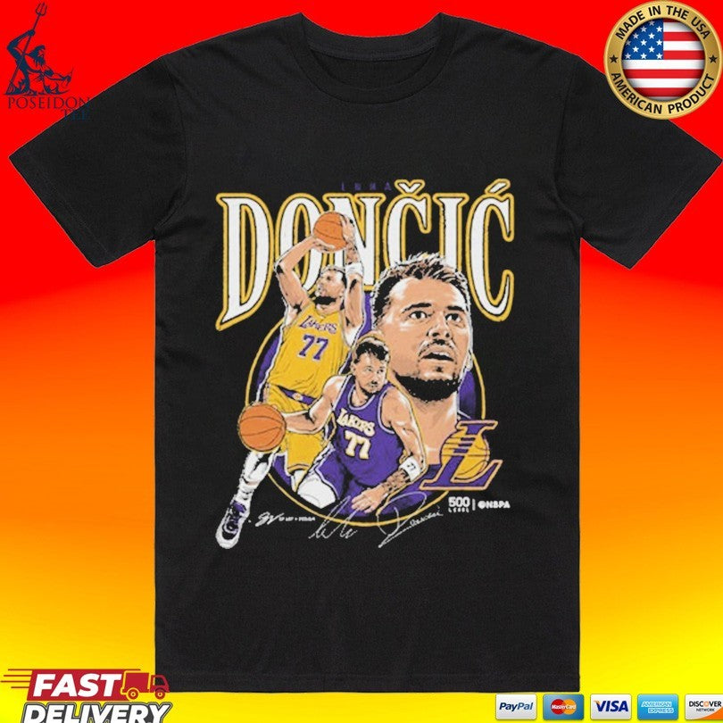 Luka Doncic Los Angeles Lakers Trio - Adult & Kids T-Shirts, Sweatshirts & Hoodies apparel design preview 1