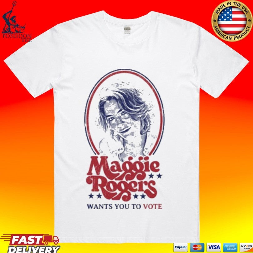 Maggie Rogers Mr Wants You To Vote - Adult & Kids T-Shirts, Sweatshirts & Hoodies apparel design preview 1