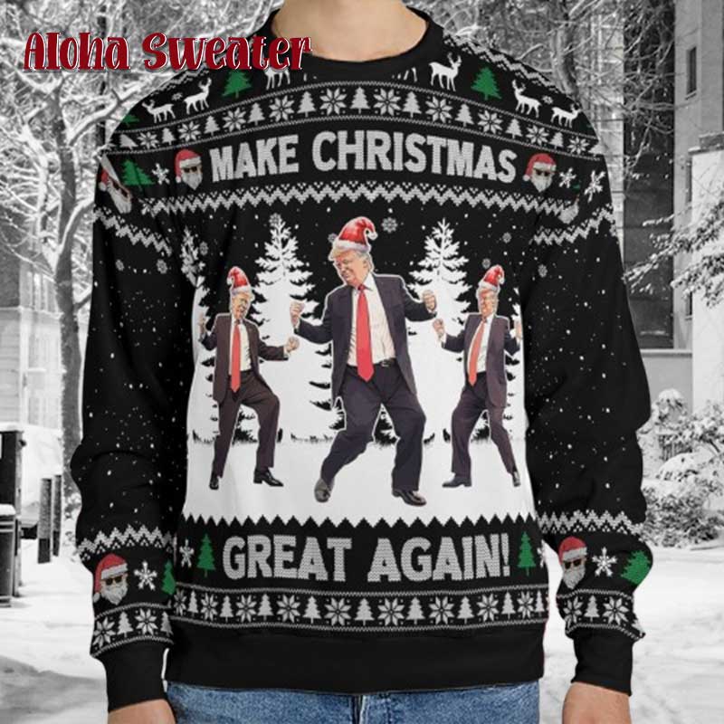 Make America Great Again Trump Ugly Christmas Sweater - Holiday Gift product image