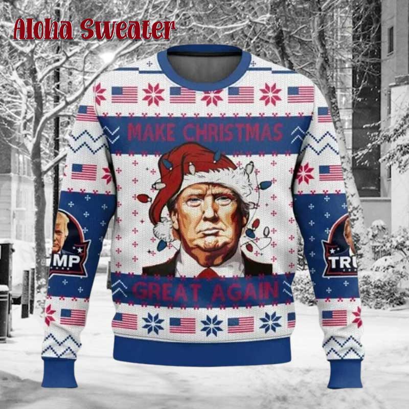 Make America Great Again Trump Ugly Christmas Sweater - Holiday Gift product image 2
