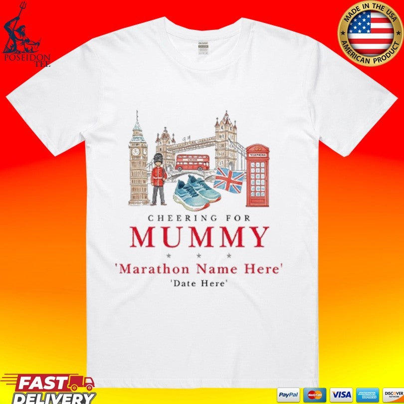 Marathon Supporters Cheering For Mummy Personalized - Adult & Kids T-Shirts, Sweatshirts & Hoodies apparel design preview 1