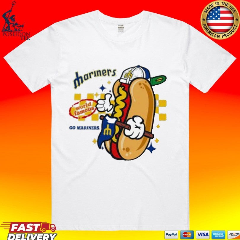 Mariners World Famous Hot Dog - Adult & Kids T-Shirts, Sweatshirts & Hoodies apparel design preview 1
