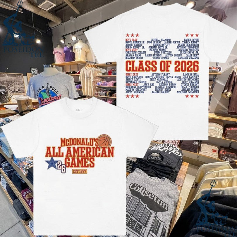 Mcdonald's All American Games Est 1977 Class Of 2026 - Adult & Kids T-Shirts, Sweatshirts & Hoodies apparel design preview 1