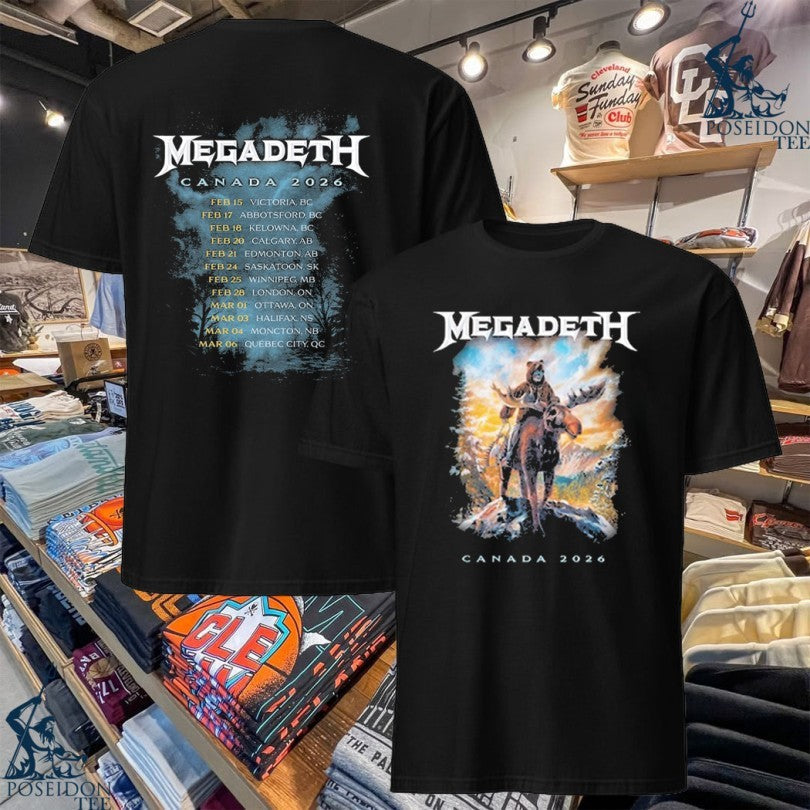 Megadeth Canada Admat 2026 - Adult & Kids T-Shirts, Sweatshirts & Hoodies apparel design preview 1