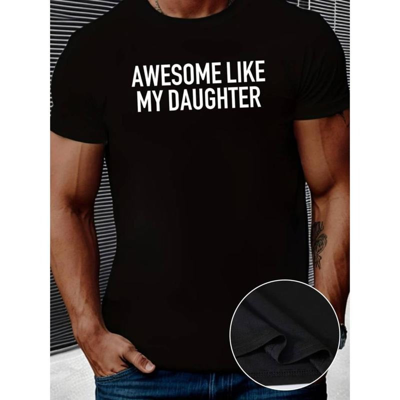 "Awesome Like My Daughter" Print Casual Short Sleeve - Adult & Kids T-Shirts, Sweatshirts & Hoodies apparel design preview 1
