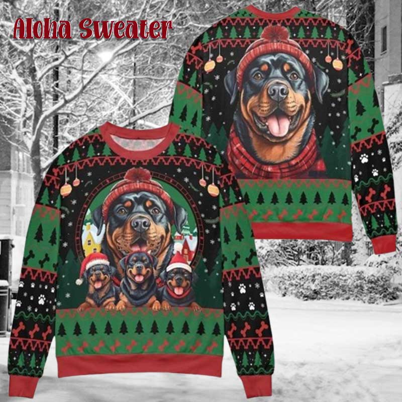 Husky Funny Dog Reindeer Ugly Christmas Sweater - Holiday Gift product image 2