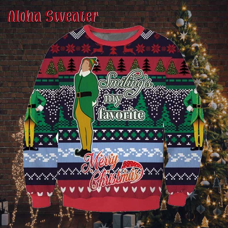 Merry Christmas From Buddy The Elf Ugly Christmas Sweater - Holiday Gift product image