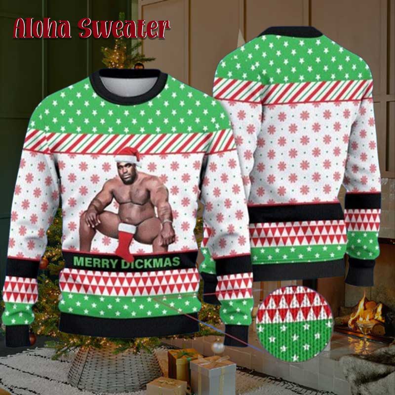 Merry Dickmas Barry Wood Ugly Christmas Sweater - Holiday Gift product image