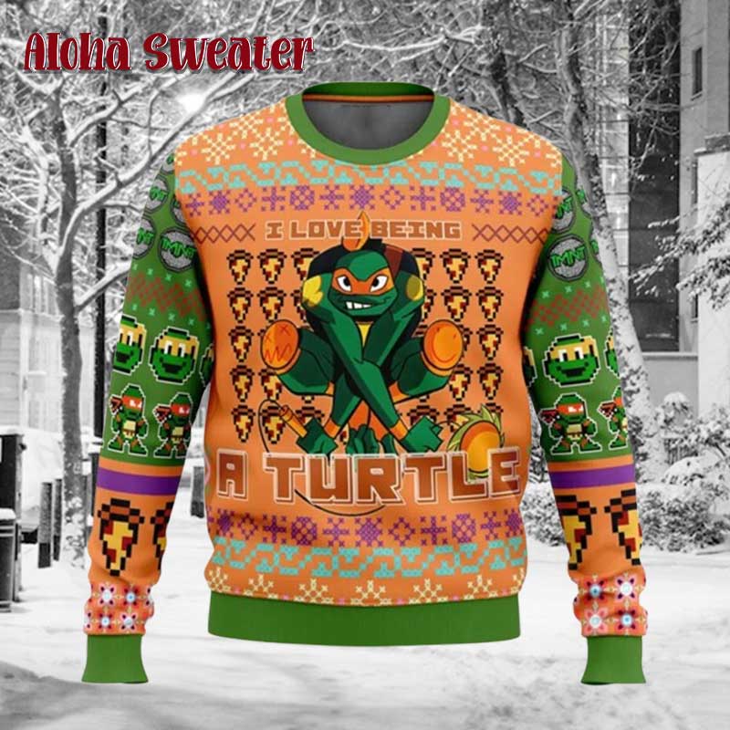 Ninja Turtles Pizza Dudes Ugly Christmas Sweater - Holiday Gift product image 3