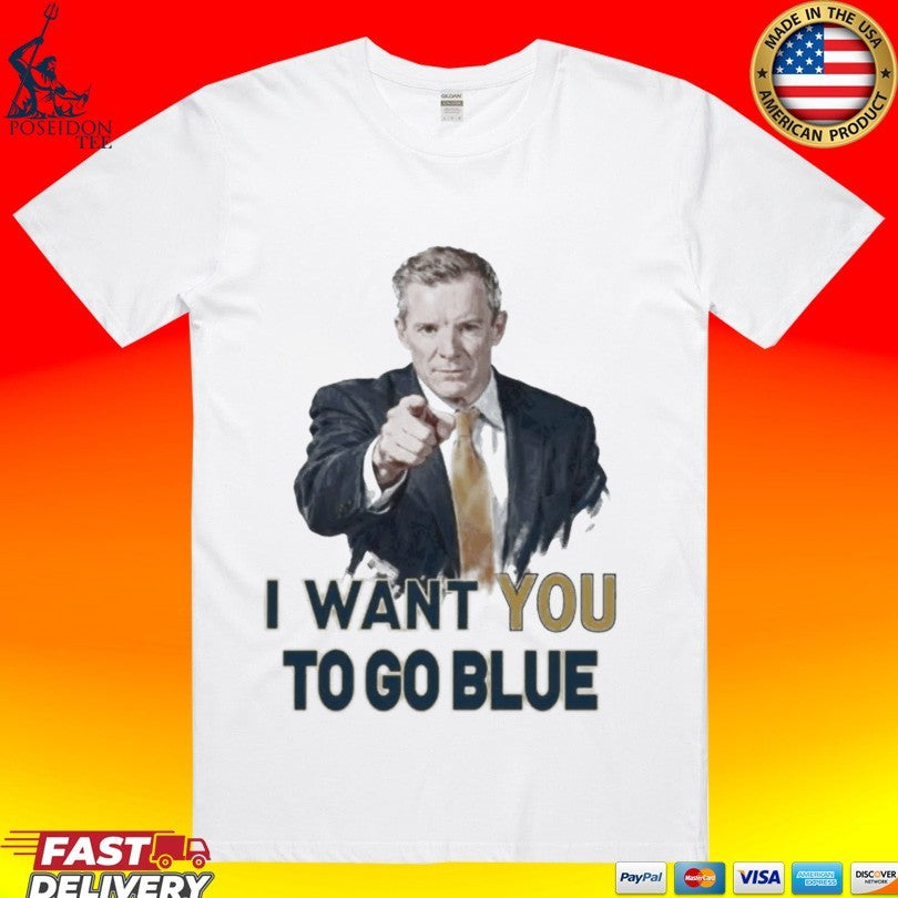 Michigan Basketball Dusty May I Want You To Go Blue - Adult & Kids T-Shirts, Sweatshirts & Hoodies apparel design preview 1