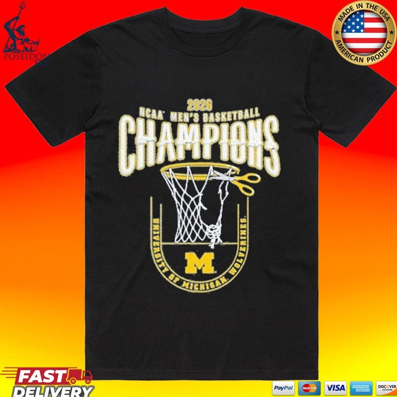 Michigan Wolverines 2026 Men's Basketball National - Adult & Kids T-Shirts, Sweatshirts & Hoodies apparel design preview 1