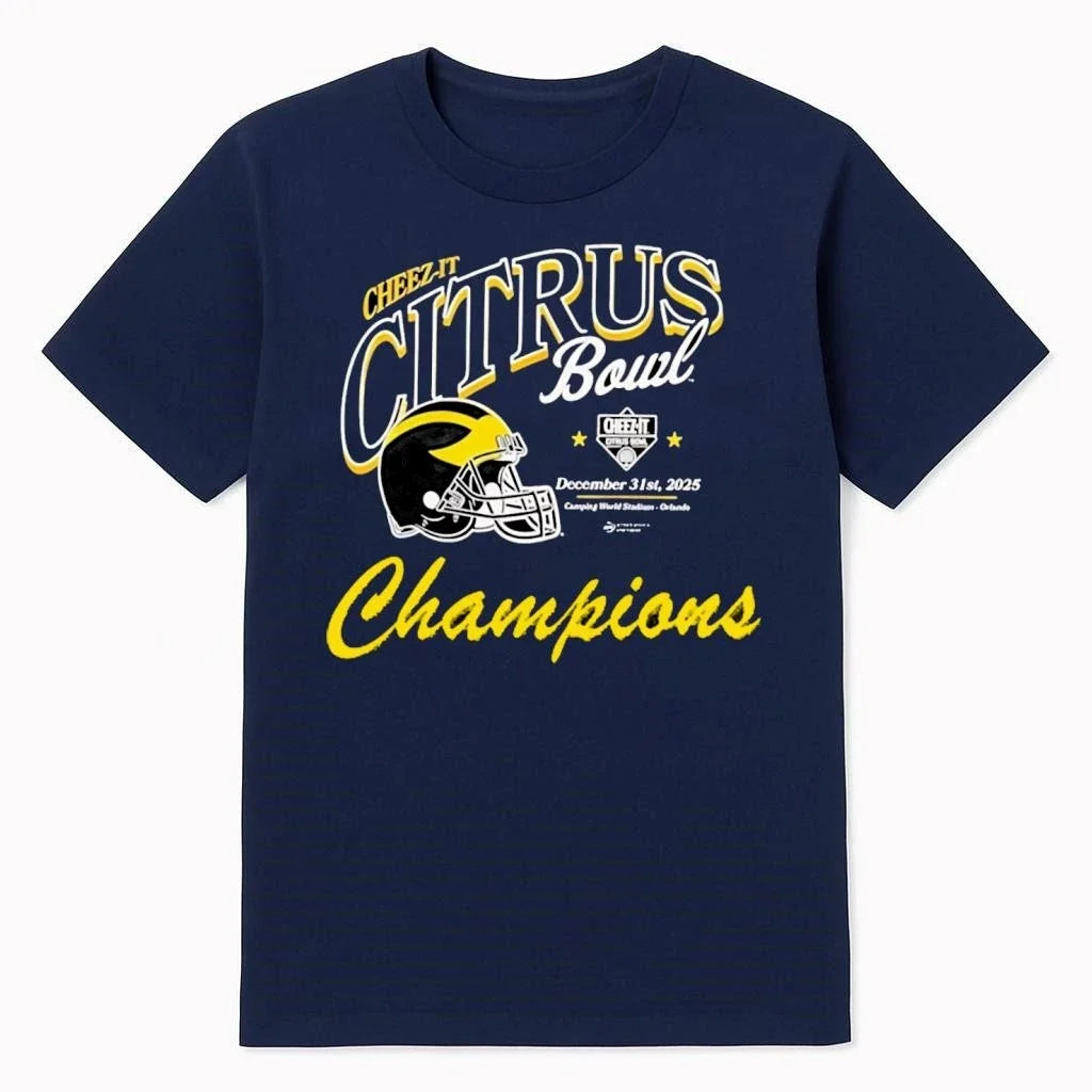 Michigan Wolverines Cheez-It Citrus Bowl Champions - Adult & Kids T-Shirts, Sweatshirts & Hoodies apparel design preview 1