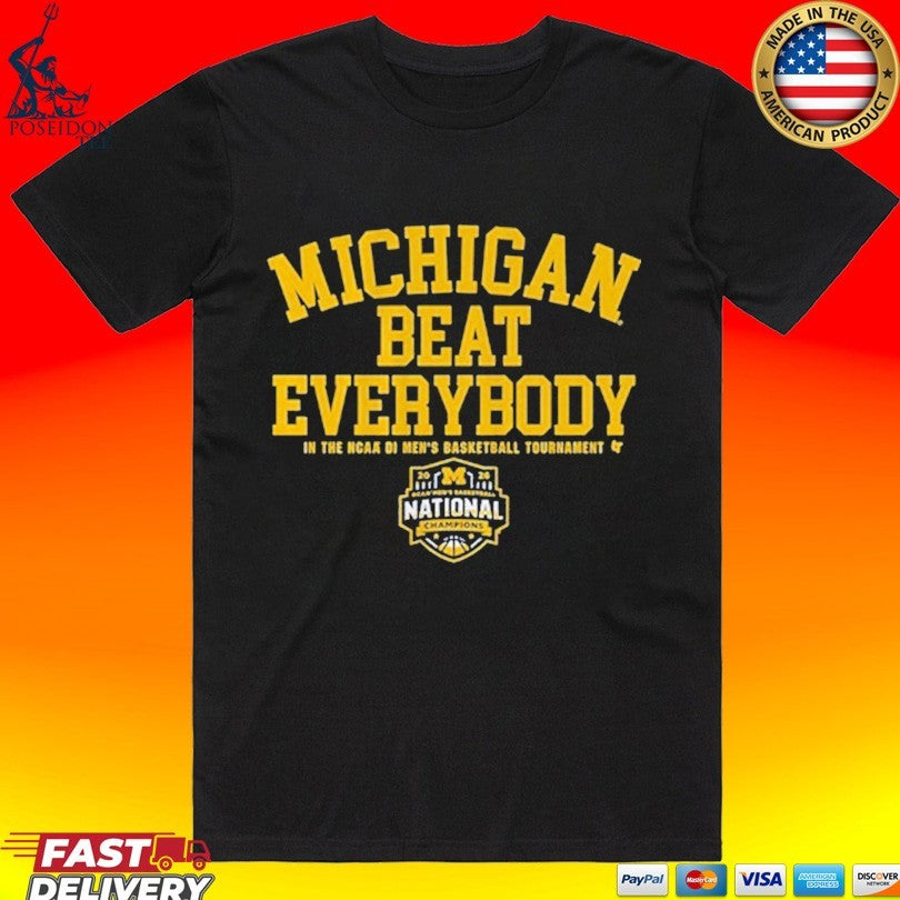 Michigan Wolverines MBB 2026 National Champions Beat - Adult & Kids T-Shirts, Sweatshirts & Hoodies apparel design preview 1