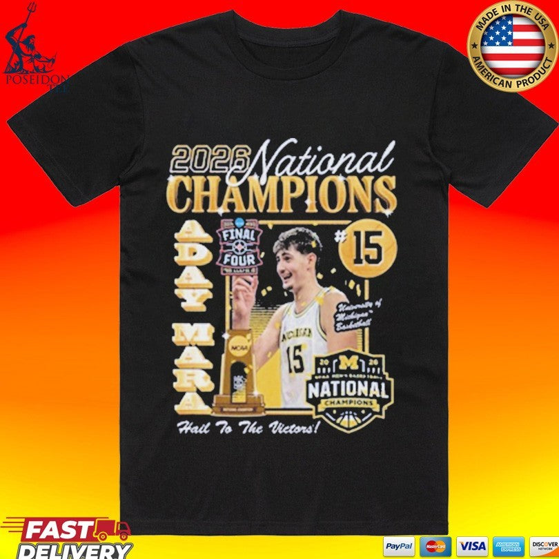 Michigan Wolverines Men's Basketball Campus Ink 2026 - Adult & Kids T-Shirts, Sweatshirts & Hoodies apparel design preview 1