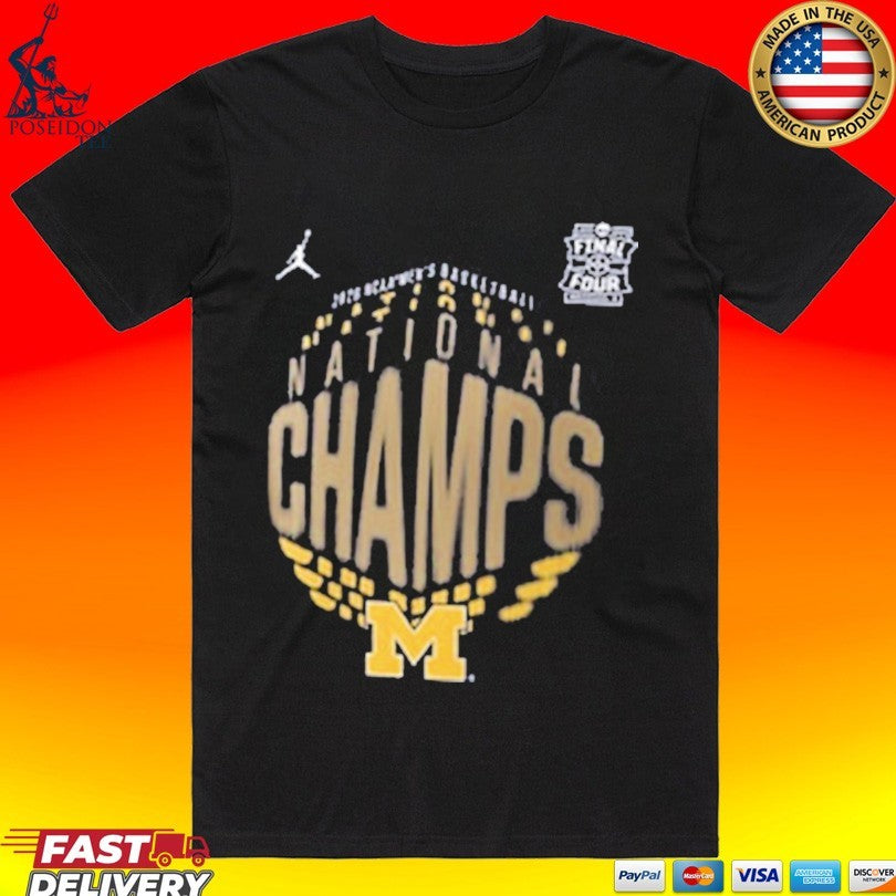 Michigan Wolverines Men's Basketball National - Adult & Kids T-Shirts, Sweatshirts & Hoodies apparel design preview 1