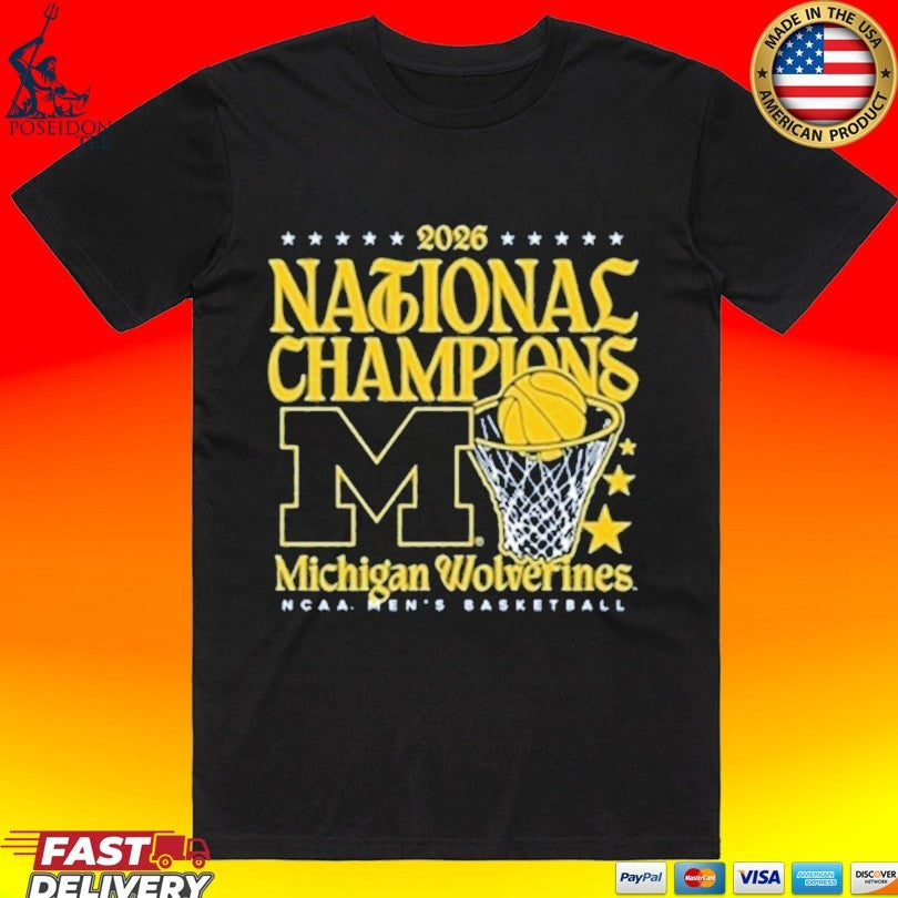 Michigan Wolverines Womens Navy Blue Mbb National - Adult & Kids T-Shirts, Sweatshirts & Hoodies apparel design preview 1