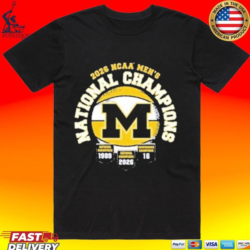 Michigan Wolverines Youth Navy Blue 2026 Men's - Adult & Kids T-Shirts, Sweatshirts & Hoodies apparel design preview 1