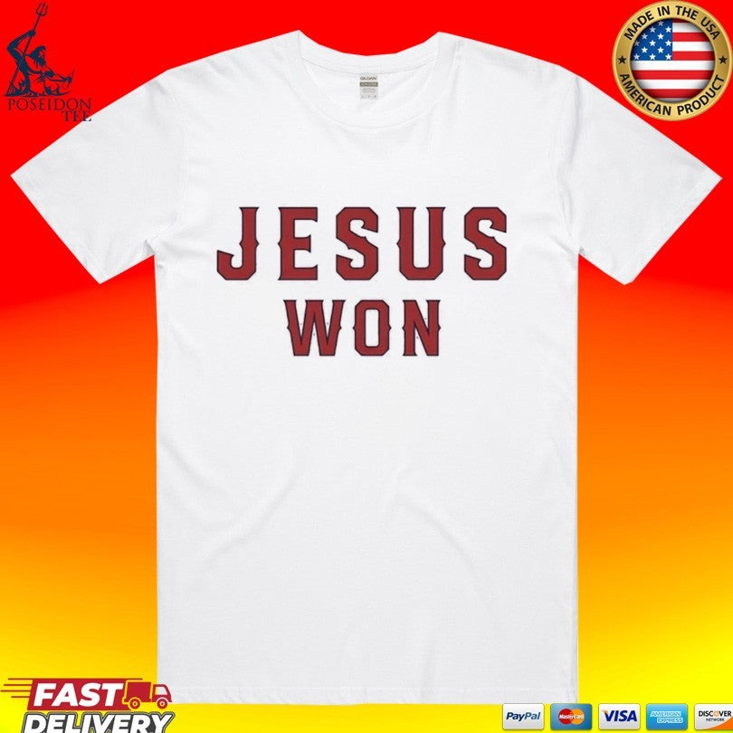 Mike Trout Jesus Won Los Angeles Angels - Adult & Kids T-Shirts, Sweatshirts & Hoodies apparel design preview 1