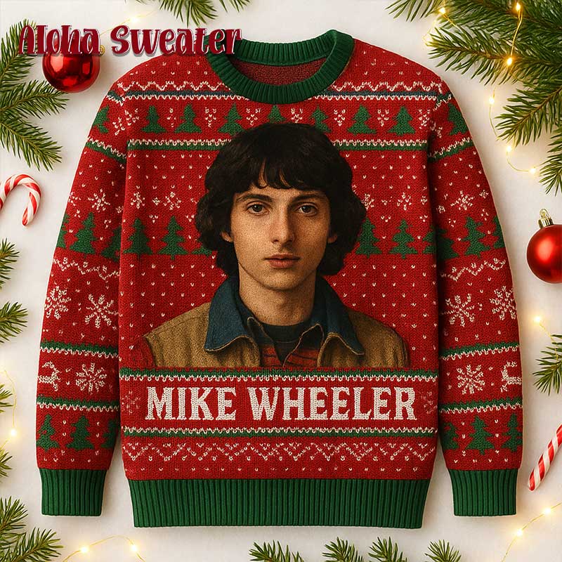 Mike From Stranger Things Ugly Christmas Sweater - Holiday Gift product image 2