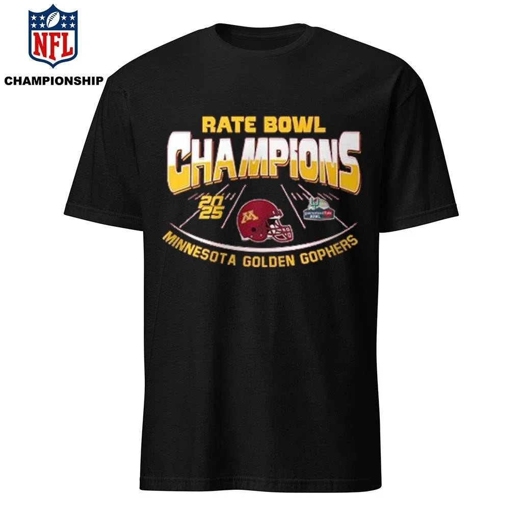 Minnesota Football NCAA Rate Bowl Champions 2025 - Adult & Kids T-Shirts, Sweatshirts & Hoodies apparel design preview 1