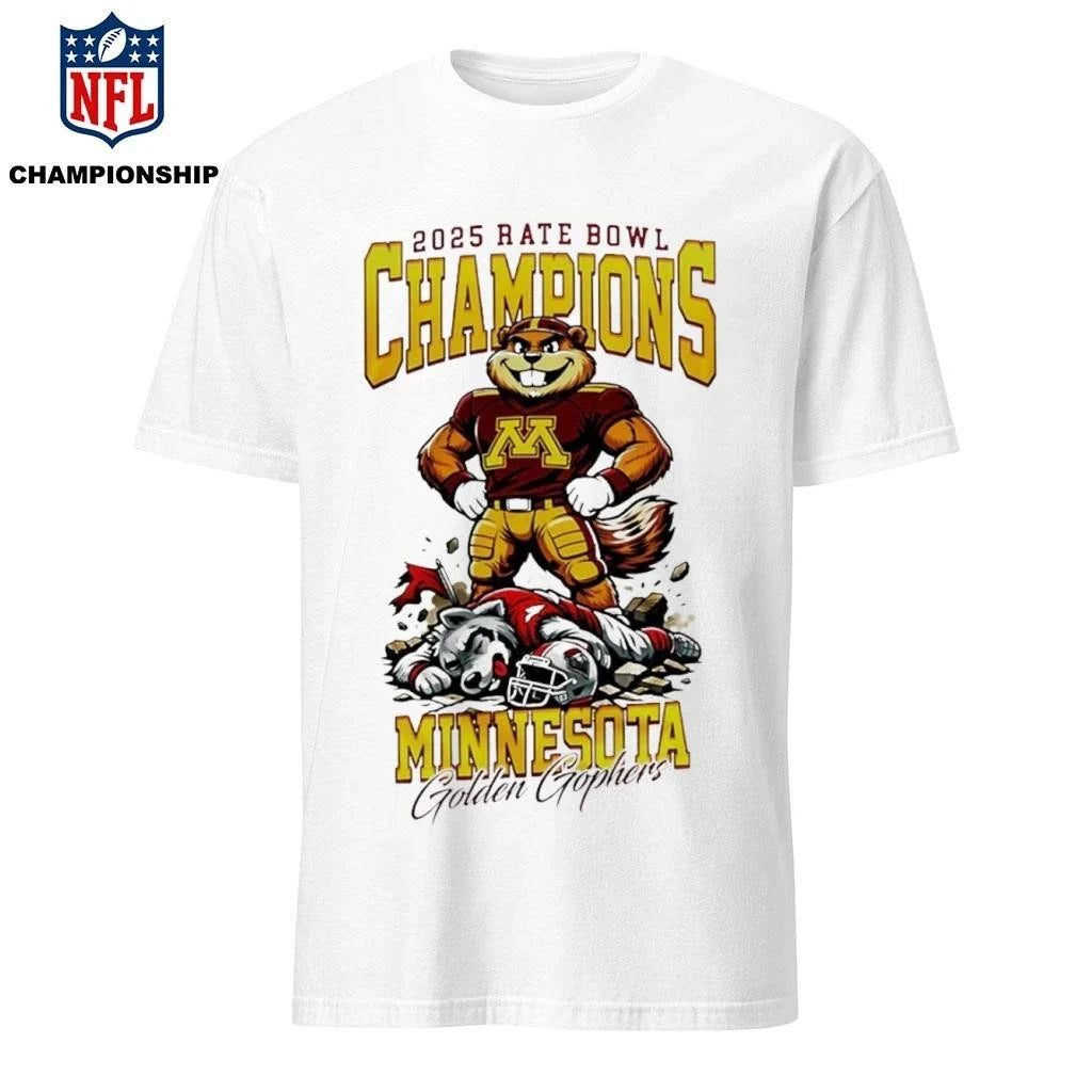 Minnesota Golden Gophers NCAA Rate Bowl Champions - Adult & Kids T-Shirts, Sweatshirts & Hoodies apparel design preview 1