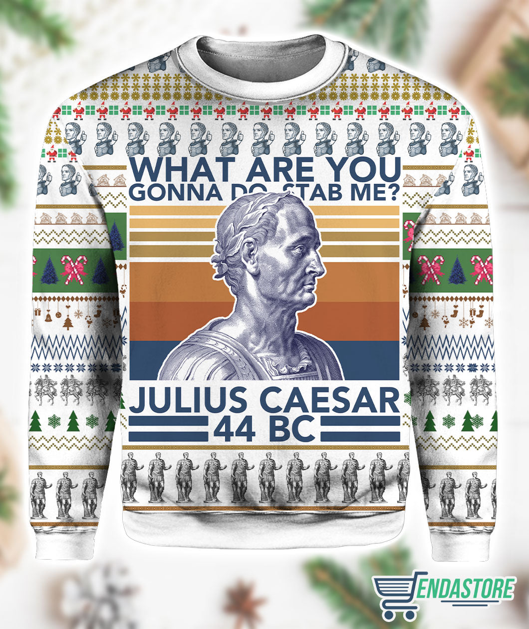 Julius Caesar 3D Ugly Christmas Sweater - Holiday Gift product image
