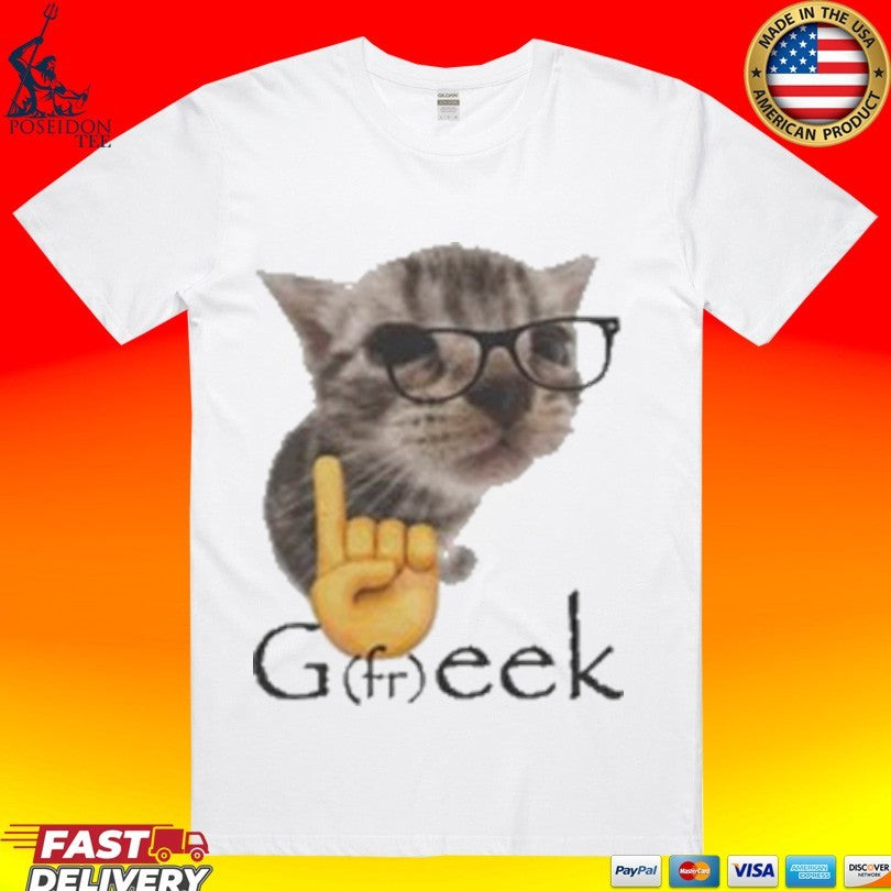 Geek Cat - Adult & Kids T-Shirts, Sweatshirts & Hoodies apparel design preview 1
