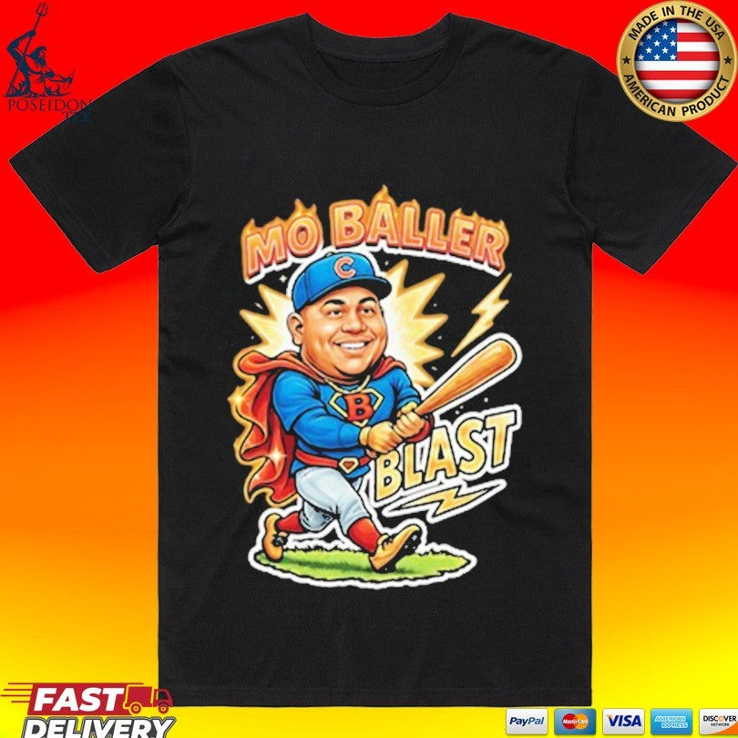 Mo Baller Blast Chicago Cubs Baseball - Adult & Kids T-Shirts, Sweatshirts & Hoodies apparel design preview 1