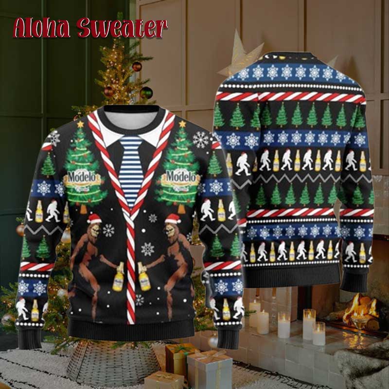 Santa Squatchs Bigfoot Ugly Christmas Sweater - Holiday Gift product image 3