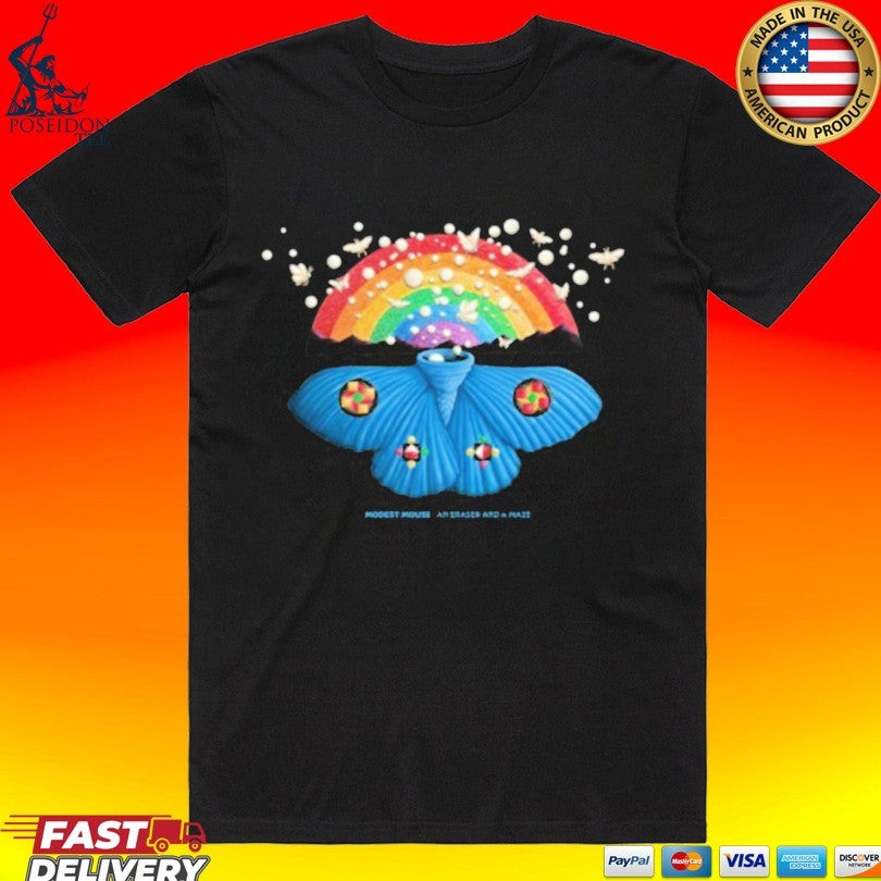 Modest Mouse An Eraser And A Maze Rainbow Moth - Adult & Kids T-Shirts, Sweatshirts & Hoodies apparel design preview 1