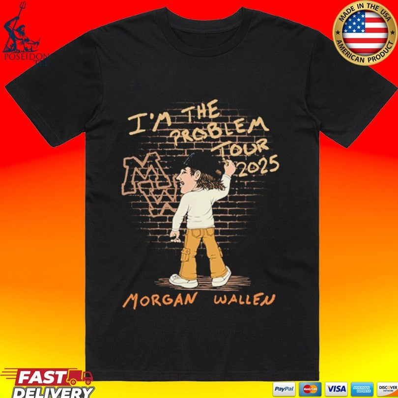 Morgan Wallen I'm The Problem Tour - Adult & Kids T-Shirts, Sweatshirts & Hoodies apparel design preview 1