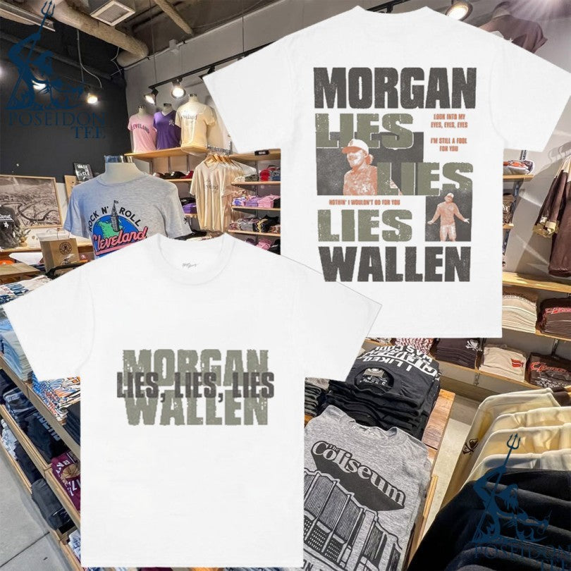 Morgan Wallen Lies - Adult & Kids T-Shirts, Sweatshirts & Hoodies apparel design preview 1