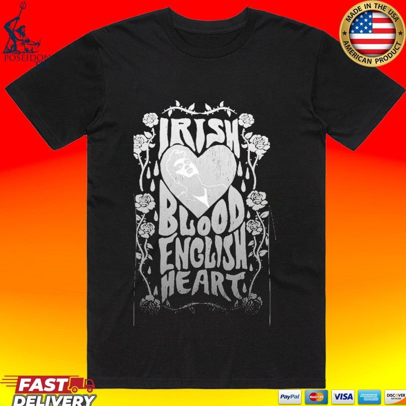 Morrissey Irish Blood English Heart - Adult & Kids T-Shirts, Sweatshirts & Hoodies apparel design preview 1