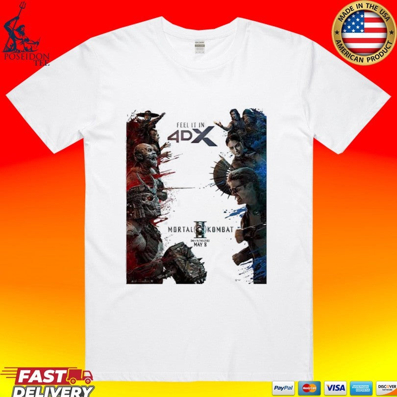 Mortal Kombat II 4DX Only In Theaters May 8 2026 - Adult & Kids T-Shirts, Sweatshirts & Hoodies apparel design preview 1